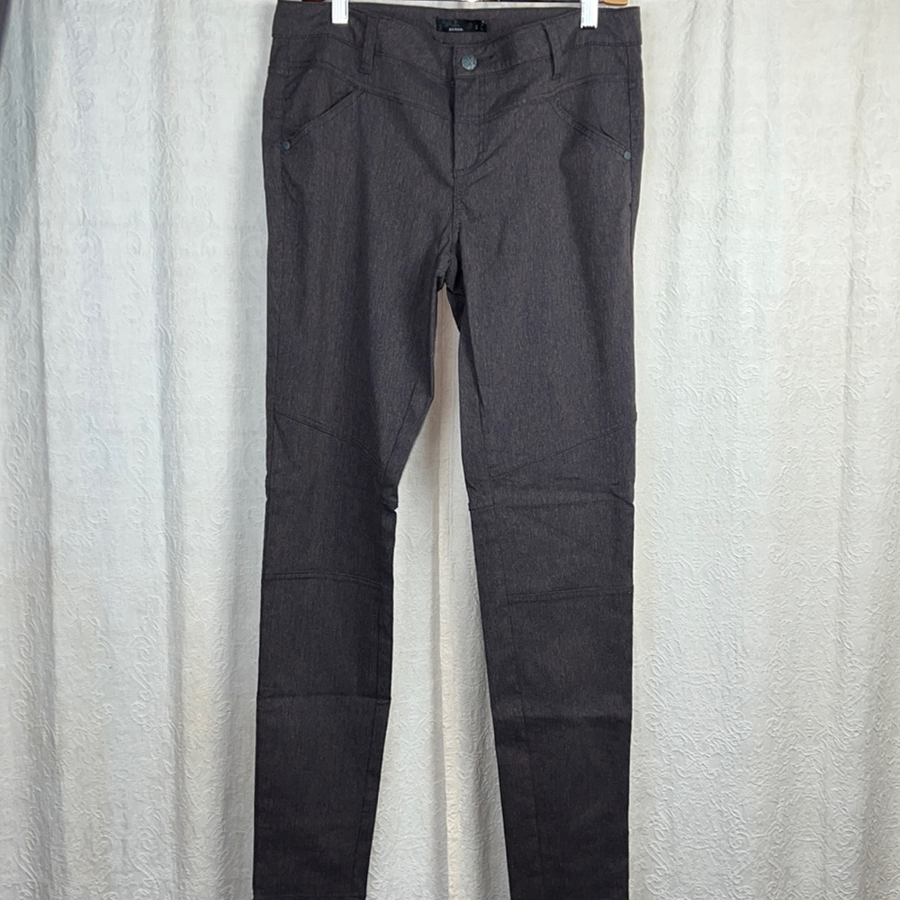 Prana Tashia Pants Brown Coal Stripe Size 8